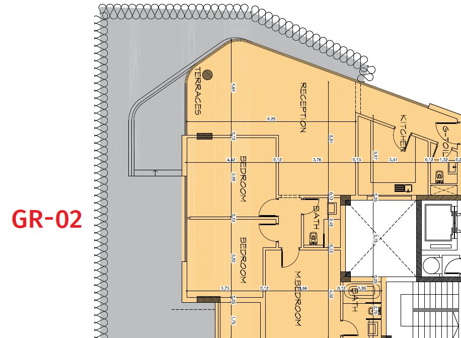 Floor plan for apartment at Bloomfields