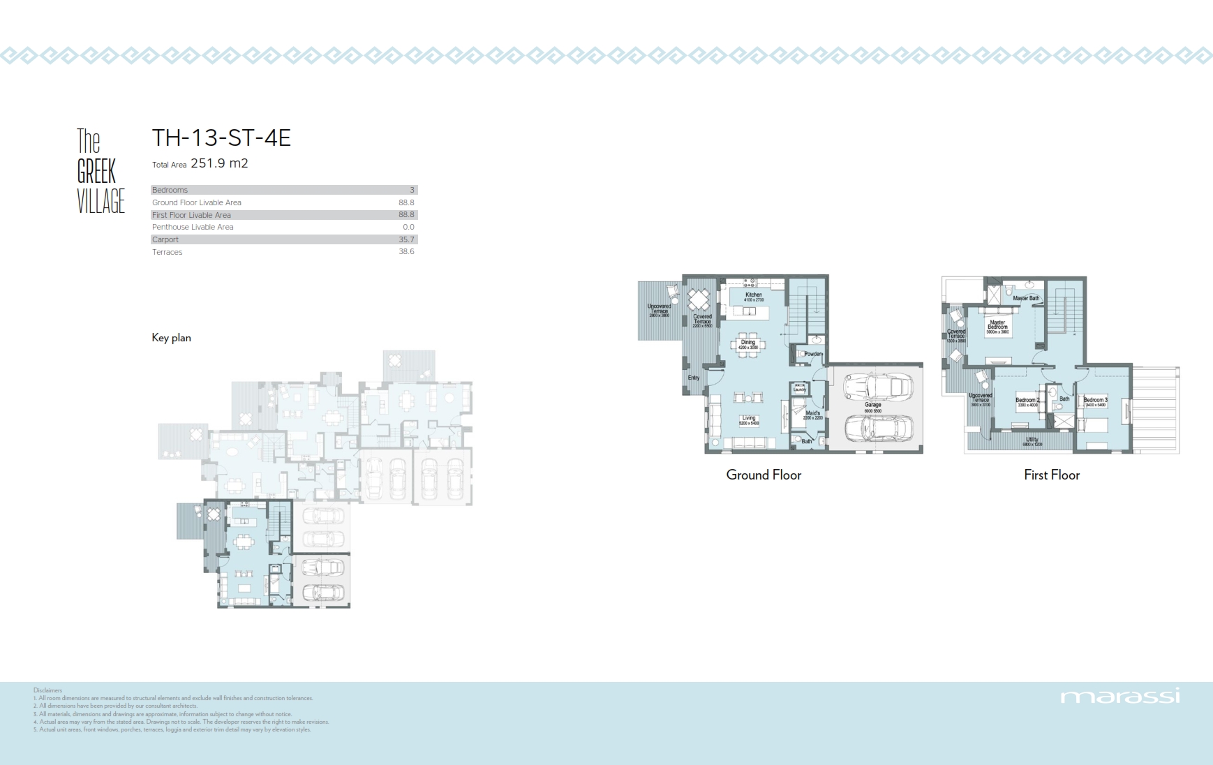 Floor plan for townhouse at Marassi