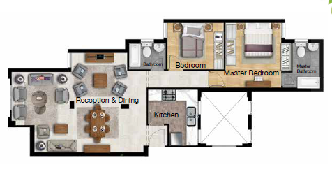 Floor plan for apartment at Ashgar City