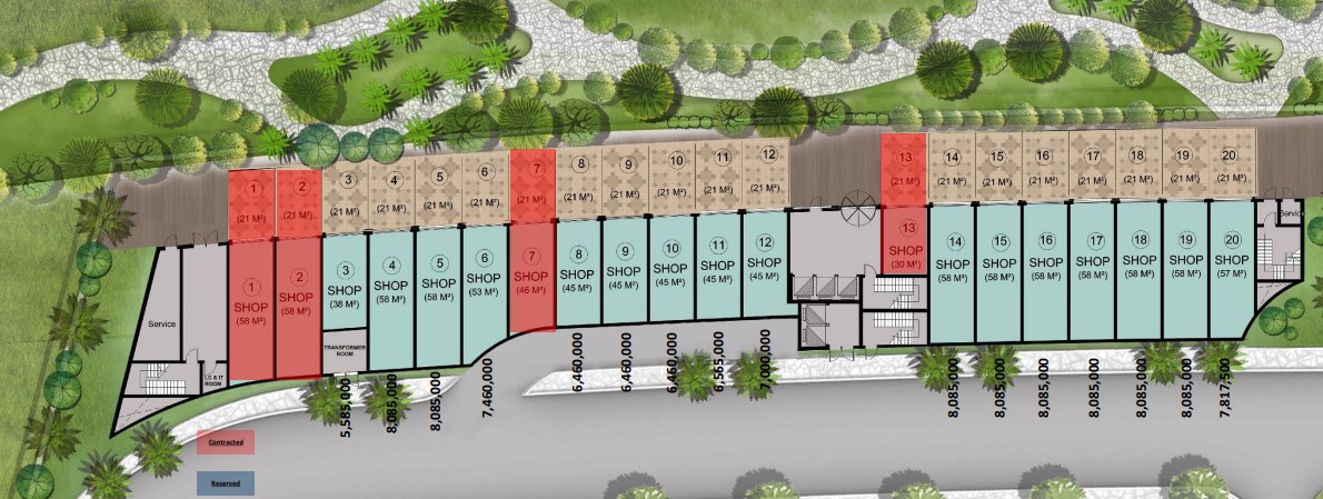 Floor plan for  at De joya 2 strip mall