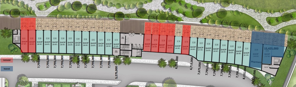 Floor plan for  at De joya 2 strip mall