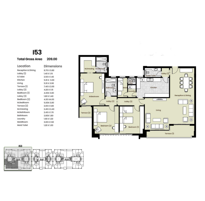 Floor plan for duplex at Azad Views