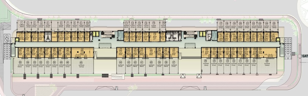 Floor plan for  at De Joya 3 strip mall