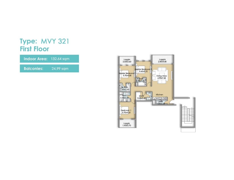 Floor plan for apartment at Mangroovy