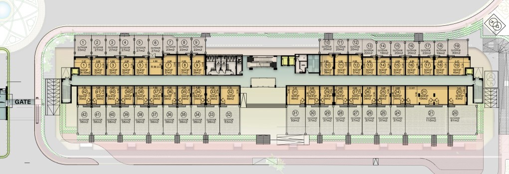 Floor plan for  at De Joya 3 strip mall