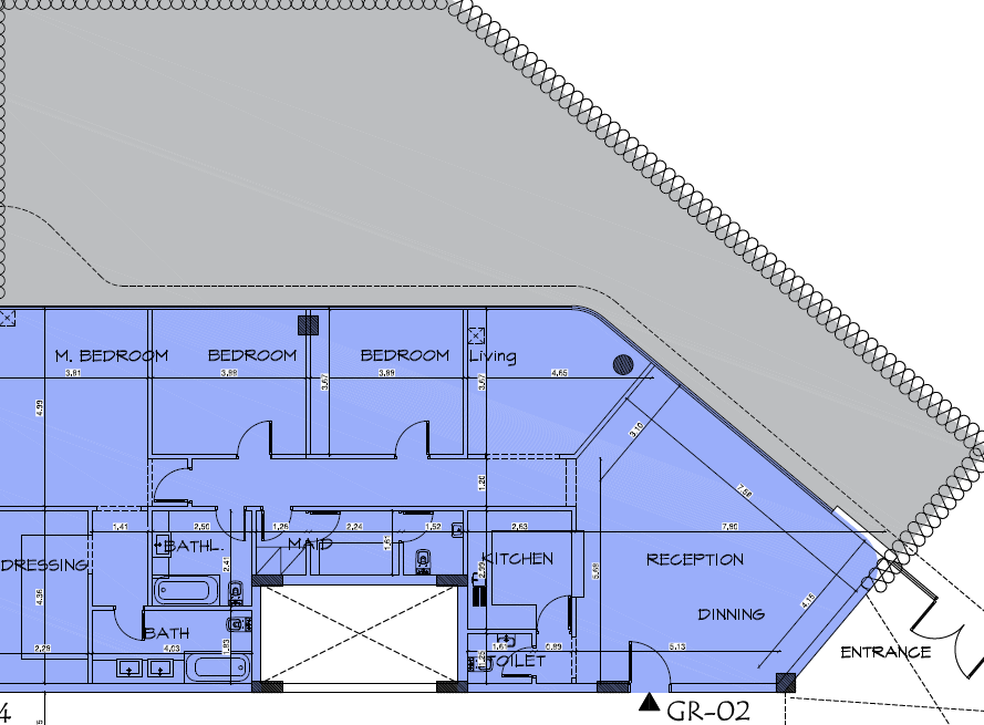 Floor plan for apartment at Bloomfields