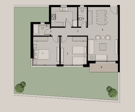 Floor plan for apartment at The Median Residences