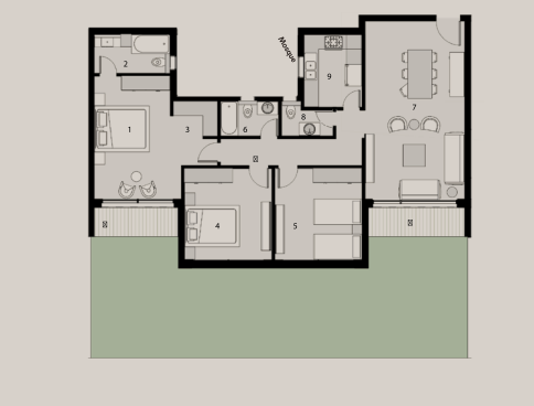 Floor plan for apartment at The Median Residences