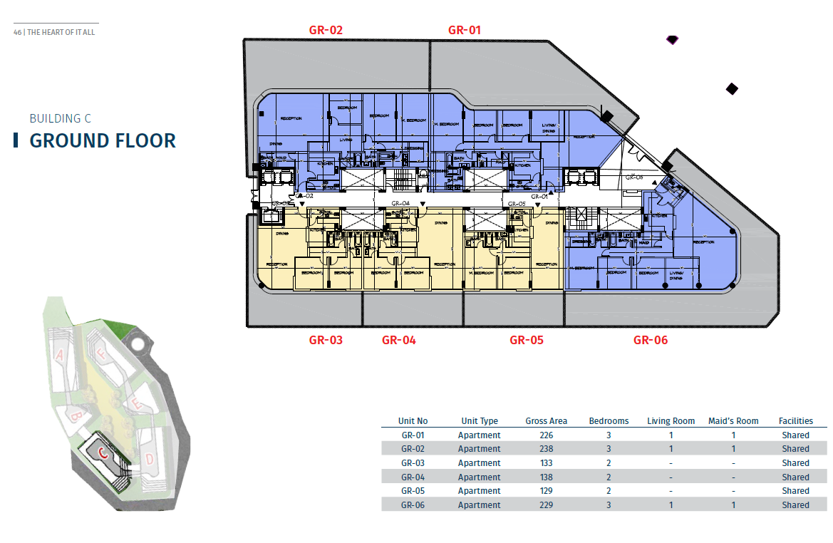 Floor plan for apartment at Bloomfields