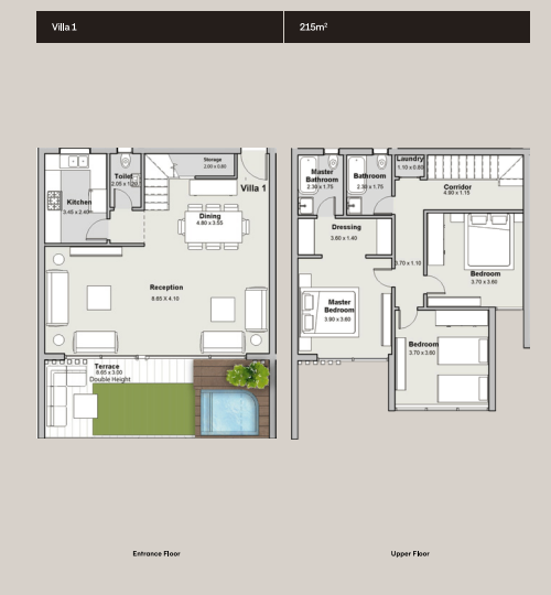 Floor plan for villa at The Median Residences