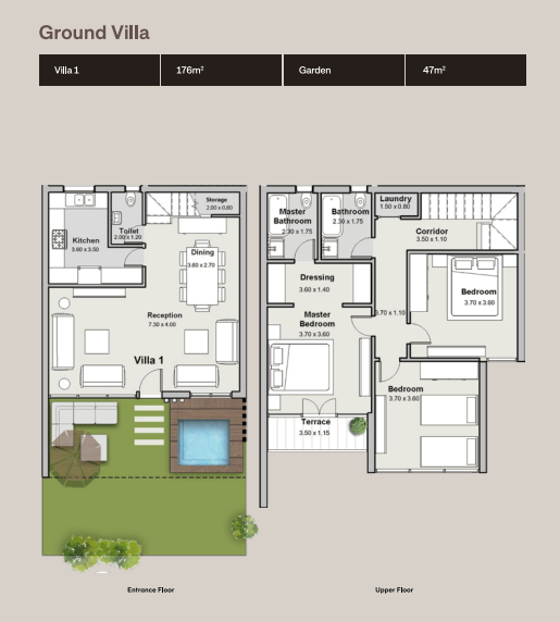 Floor plan for villa at The Median Residences