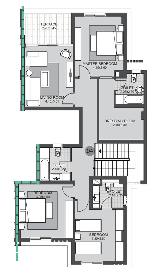 Floor plan for duplex at Sky Condos Phase 3, Villette