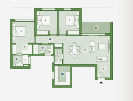 Floor plan for apartment at ZED