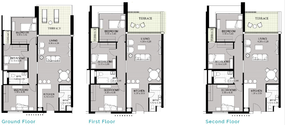 Floor plan for chalet at Smeralda Bay Sidi Heneish -Sbay