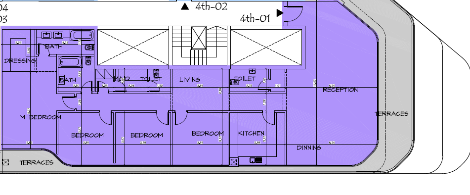Floor plan for apartment at Bloomfields