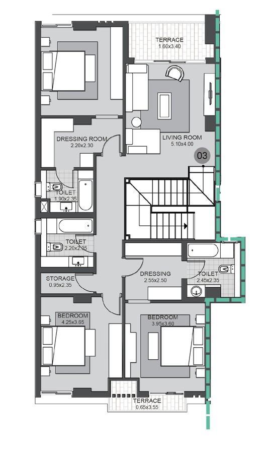 Floor plan for apartment at Villette