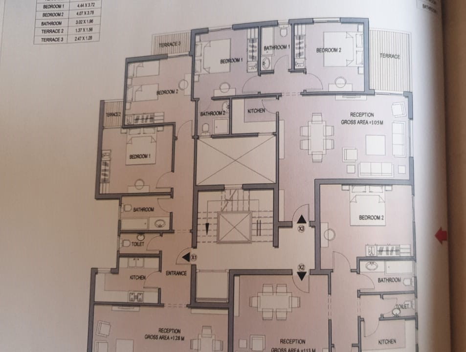 Floor plan for apartment at Sarai