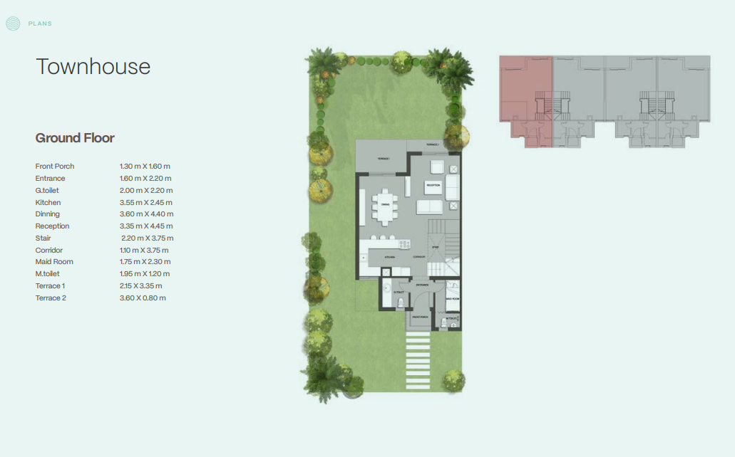 Floor plan for townhouse at Seazen