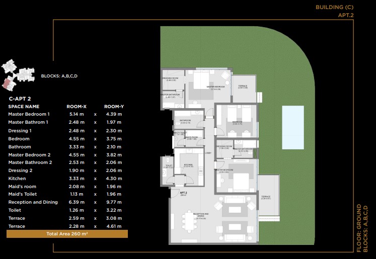 Floor plan for apartment at The Capitalway