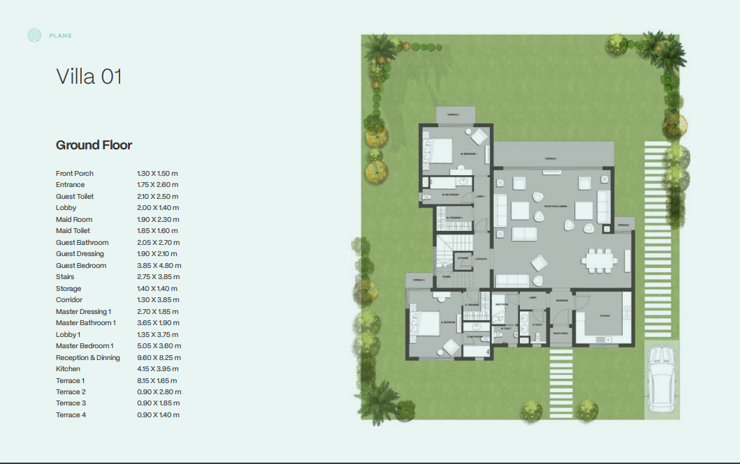 Floor plan for villa at Seazen