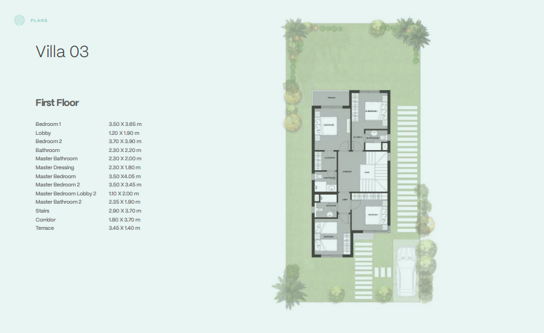 Floor plan for villa at Seazen-Phase 2