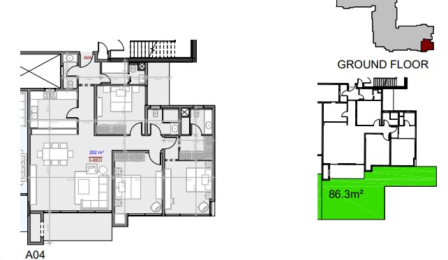 Floor plan for apartment at The View Waterway