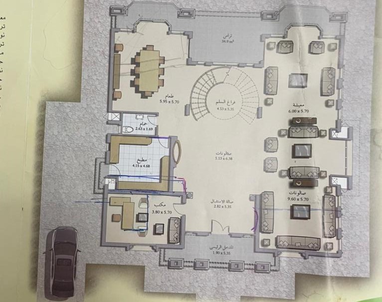 Floor plan for villa at Madinaty