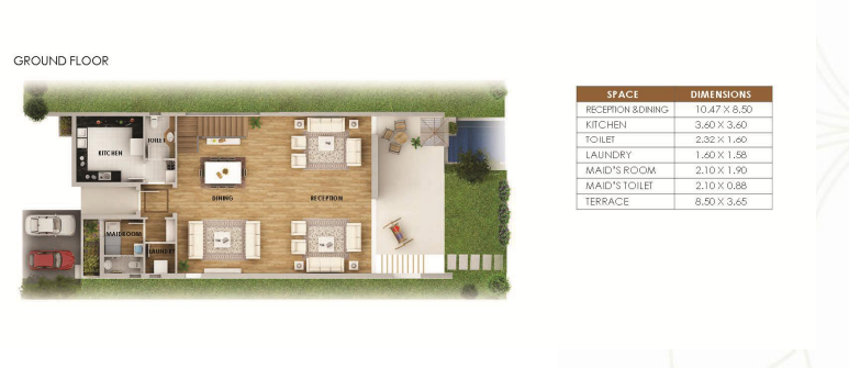 Floor plan for villa at Mountain View ICity New Cairo