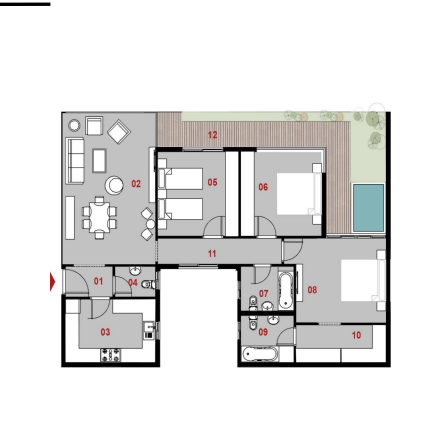 Floor plan for apartment at Il Bosco New Capital