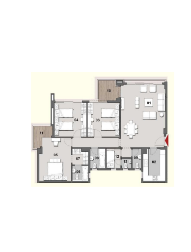 Floor plan for apartment at Il Bosco New Capital