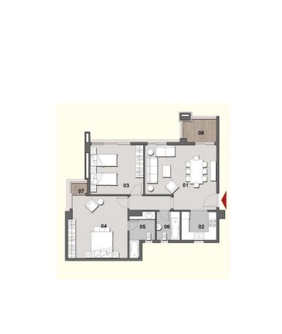 Floor plan for apartment at Il Bosco New Capital