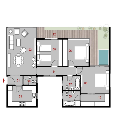 Floor plan for apartment at Il Bosco New Capital