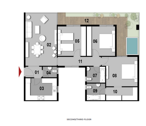 Floor plan for apartment at Il Bosco New Capital