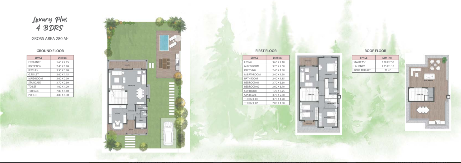 Floor plan for villa at Mountain View iCity October
