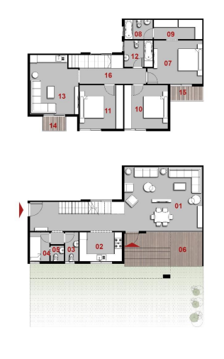 Floor plan for duplex at Il Bosco New Capital
