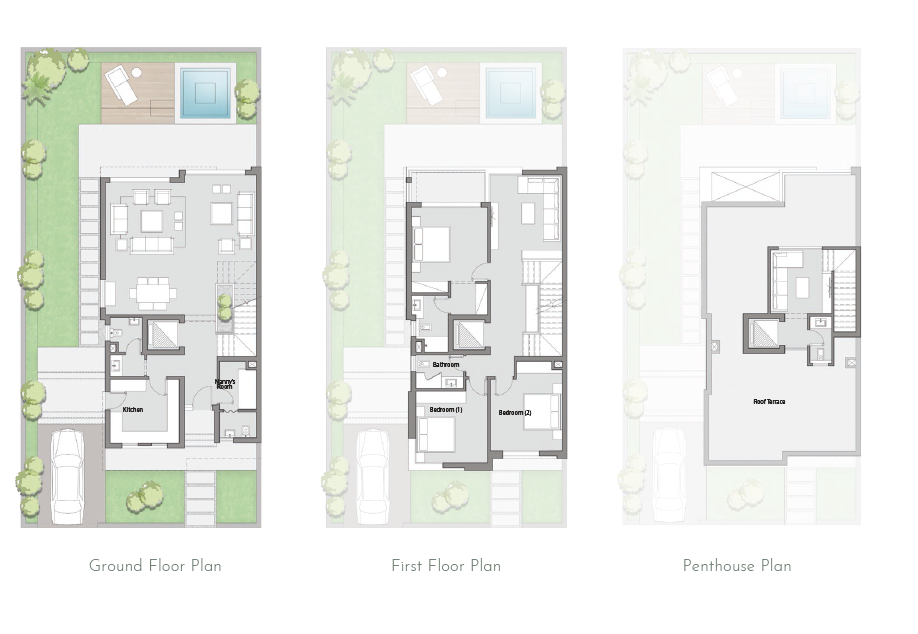 Floor plan for villa at Palm Hills New Cairo