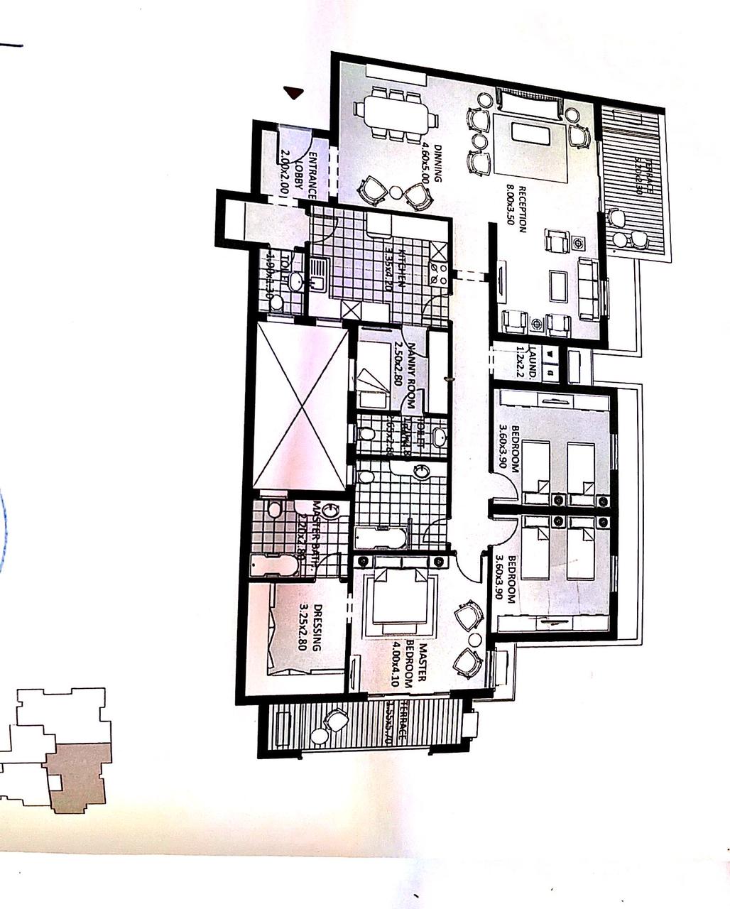 Floor plan for apartment at October Plaza