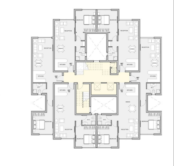 Floor plan for apartment at Atika