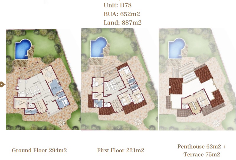 Floor plan for villa at La Nuova Vista
