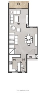 Floor plan for townhouse at Vinci