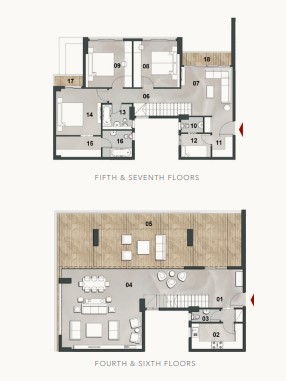 Floor plan for villa at Vinci