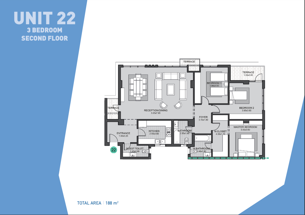 Floor plan for apartment at Sky Condos Phase 3, Villette
