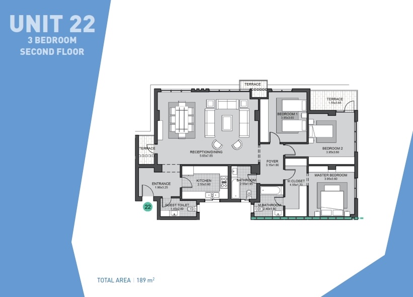 Floor plan for apartment at Villette