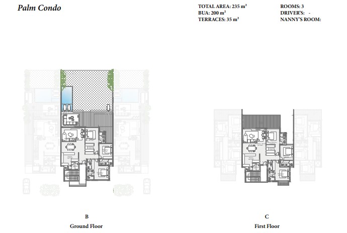 Floor plan for apartment at Zoya Ghazala Bay