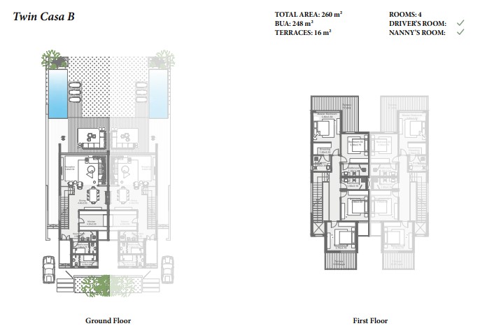 Floor plan for villa at Zoya Ghazala Bay