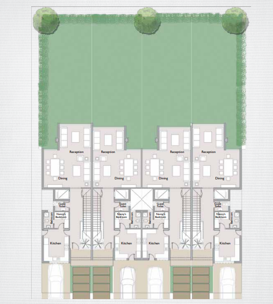 Floor plan for townhouse at Palm Parks