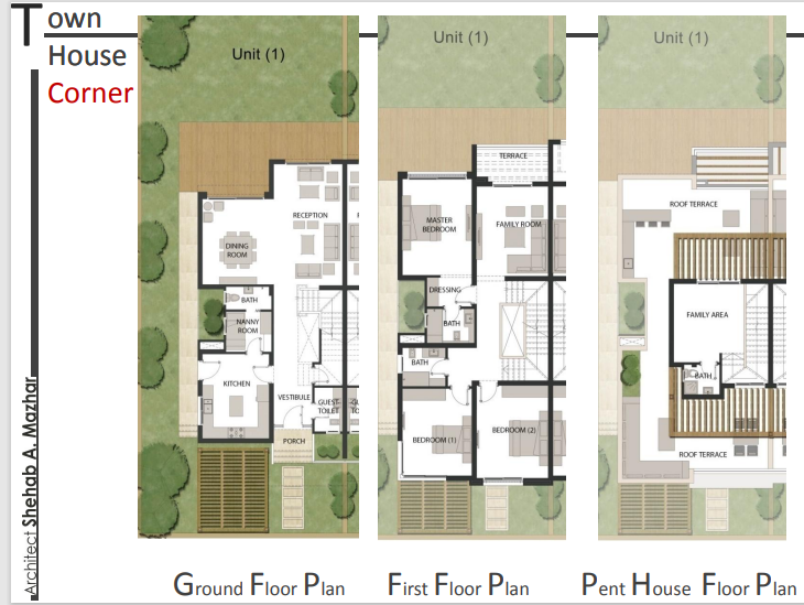 Floor plan for townhouse at Palm Valley