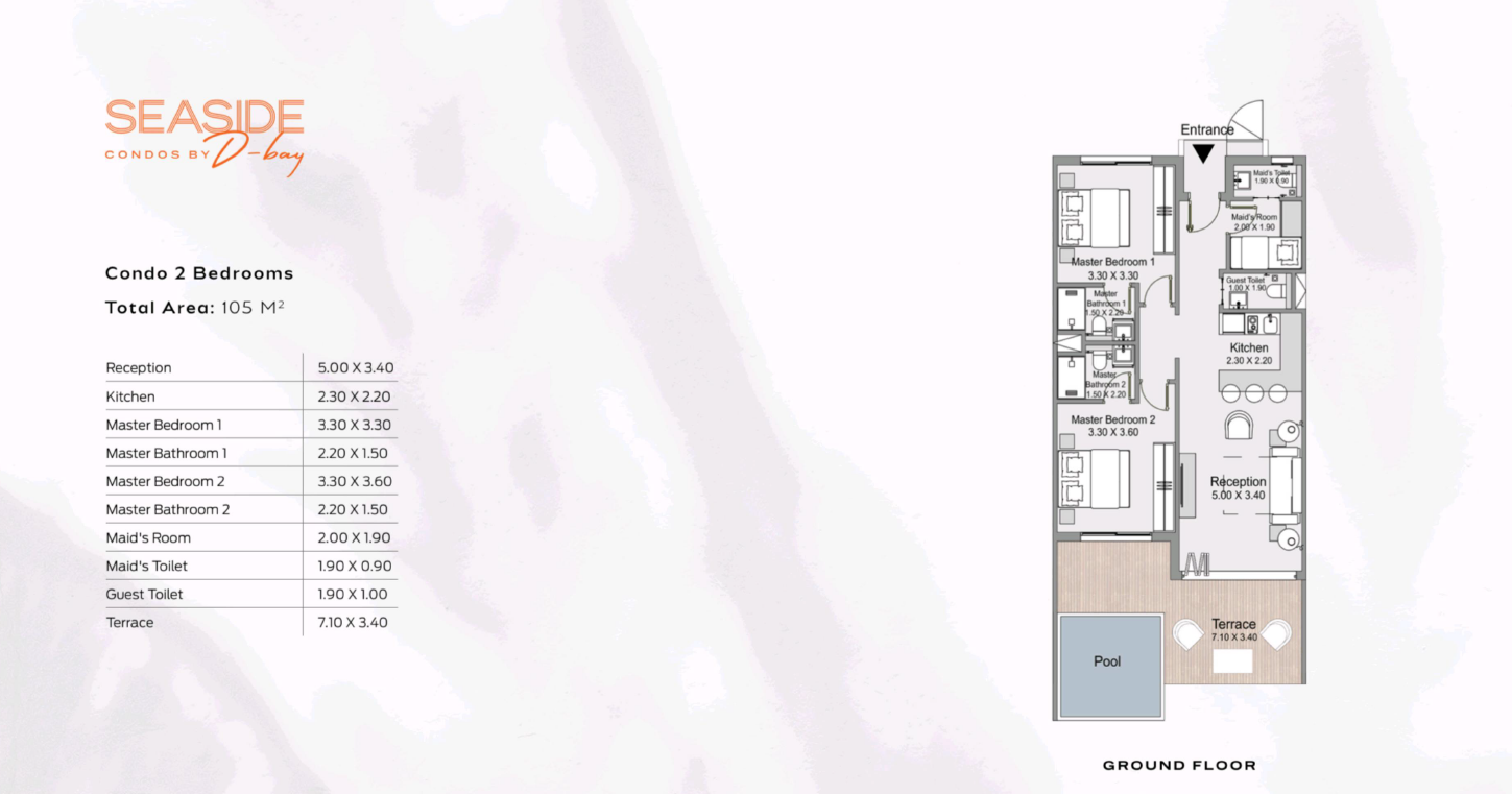 Floor plan for chalet at D-Bay