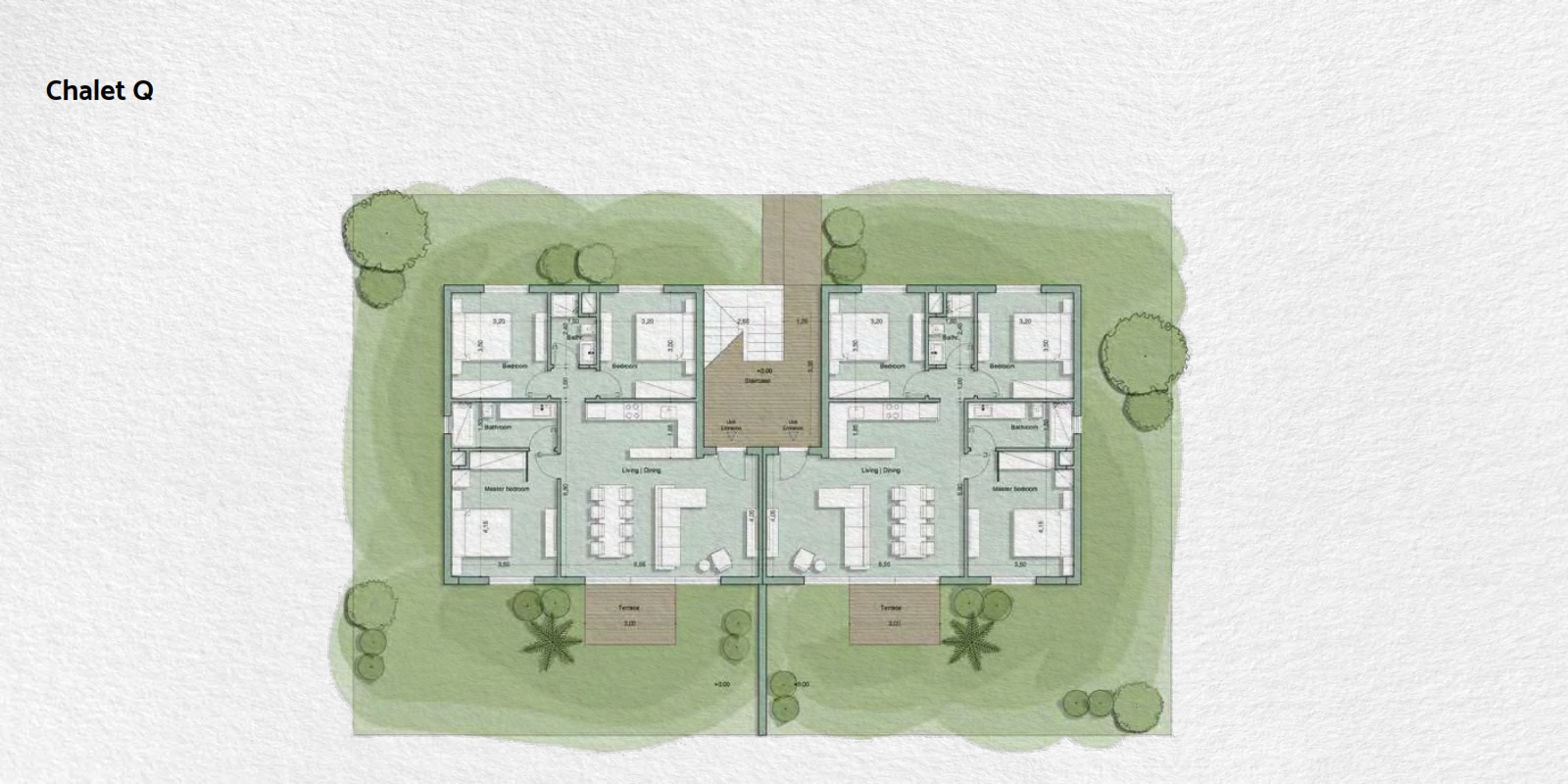 Floor plan for chalet at Il Monte Galala