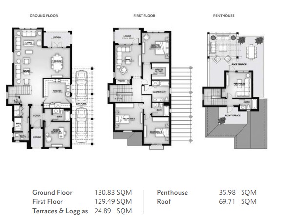 Floor plan for villa at Mivida